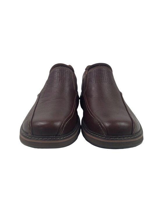 Clarks Brown Mahogany Leather Slip On Comfort Loafers Mens Size 10.5W main image 6